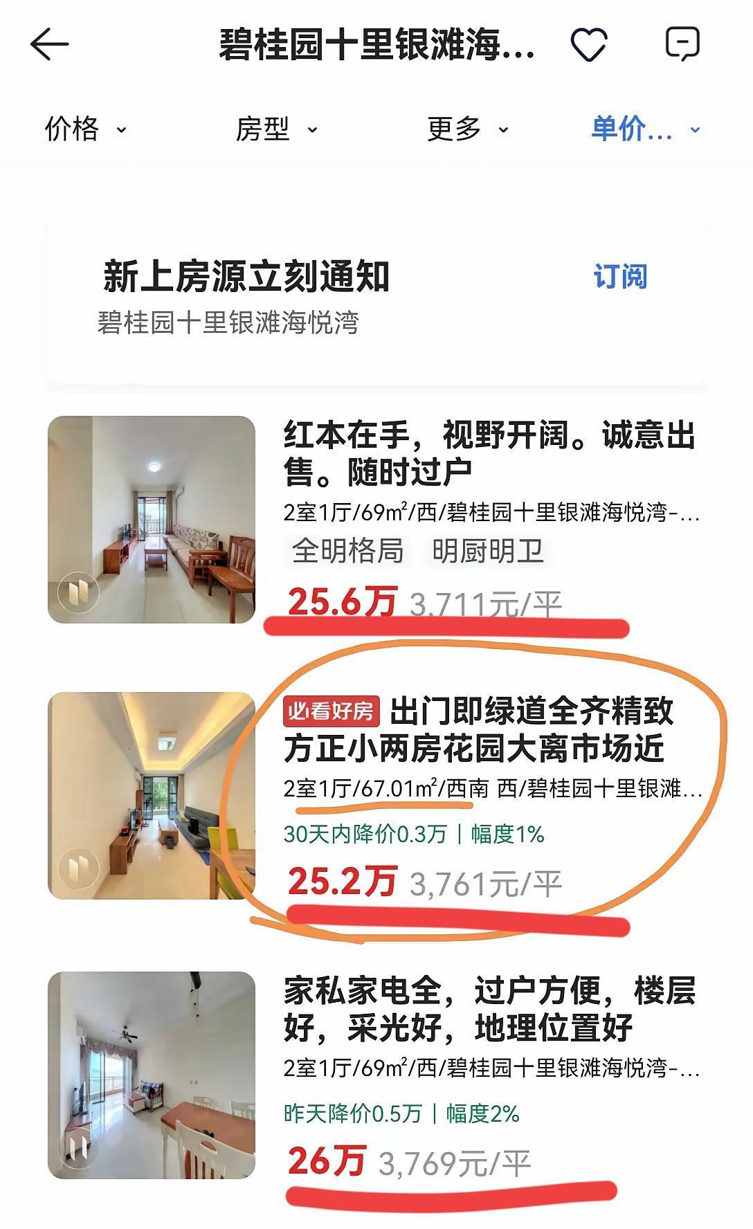 这也太吓人了！！惠州十里银滩崩了？2室一厅，69平，只要3700元一平；总