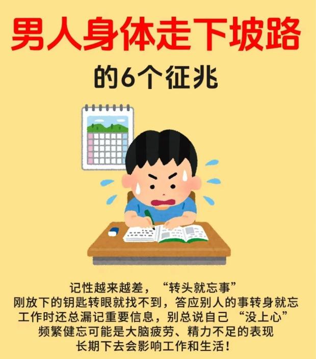男性身体走下坡的6个信号