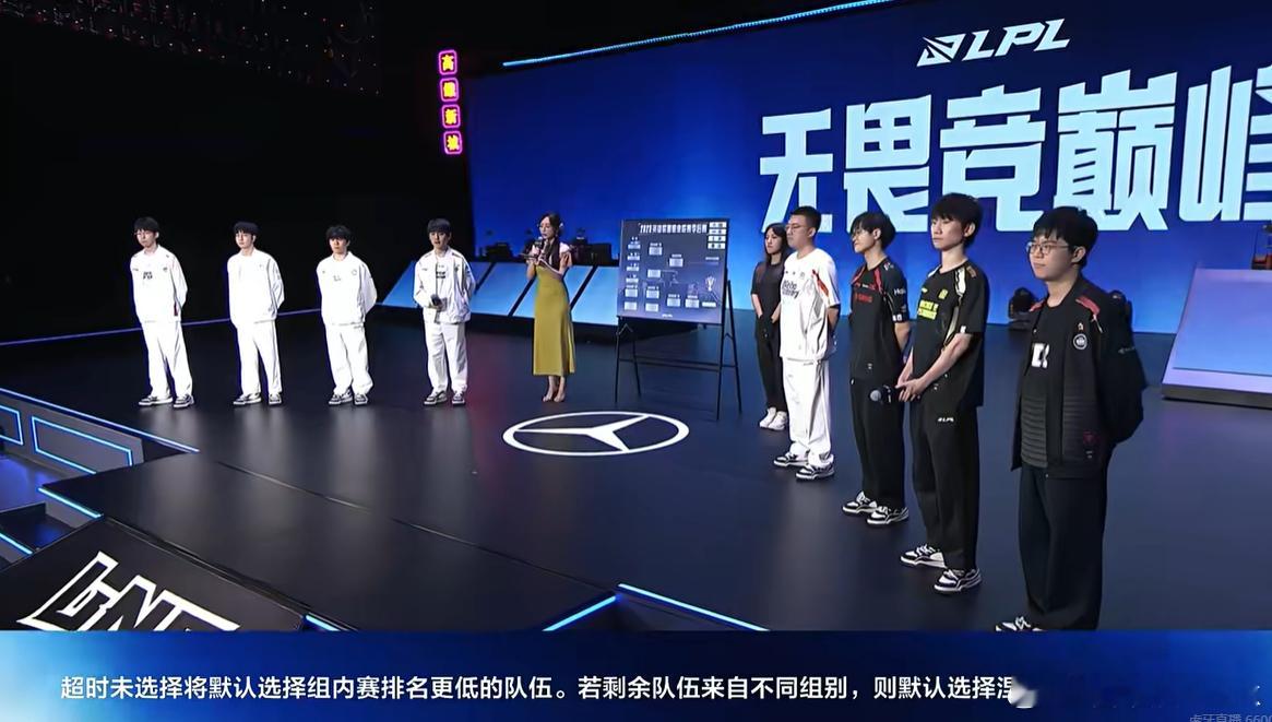 LPL季后赛选队仪式开启，TES选择NIP作为自己季后赛首战的对手！TES选择N