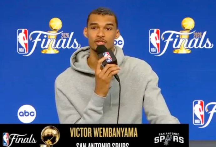 NBA总决赛G3赛后，文班亚马接受了采访。文班表示：“目标永远是打到内线去。比