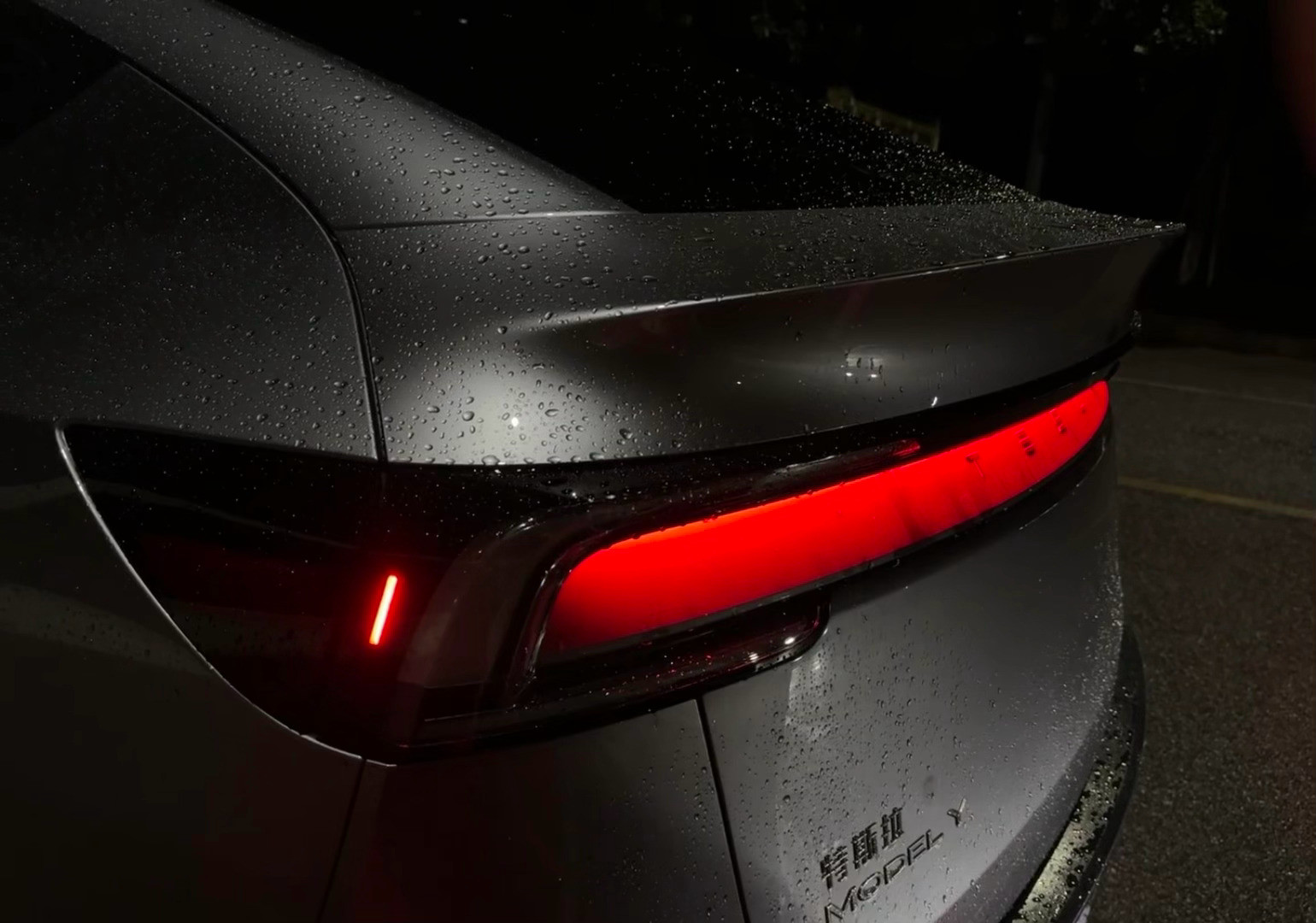 感受一下特斯拉快银雨后状态下的质感特斯拉汽车画报​​​
