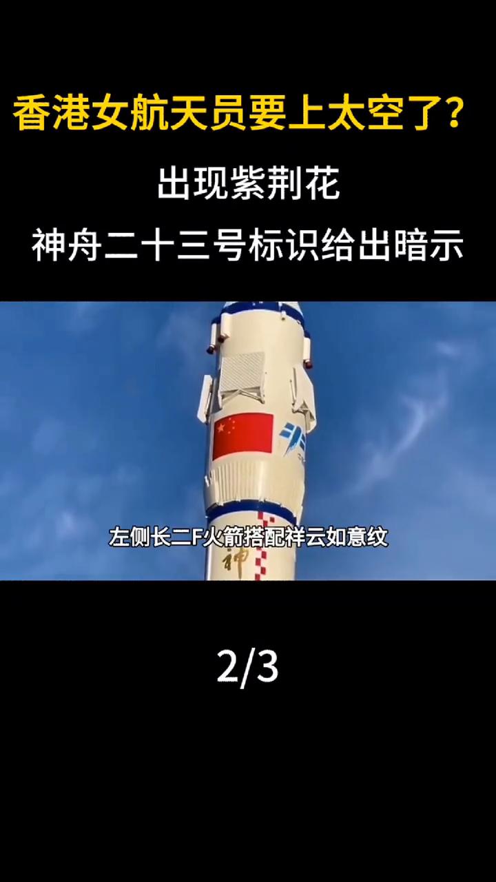 香港女航天员要上太空了？出现紫荆花，神舟二十三号标识给出暗示。这枚标识看点十足