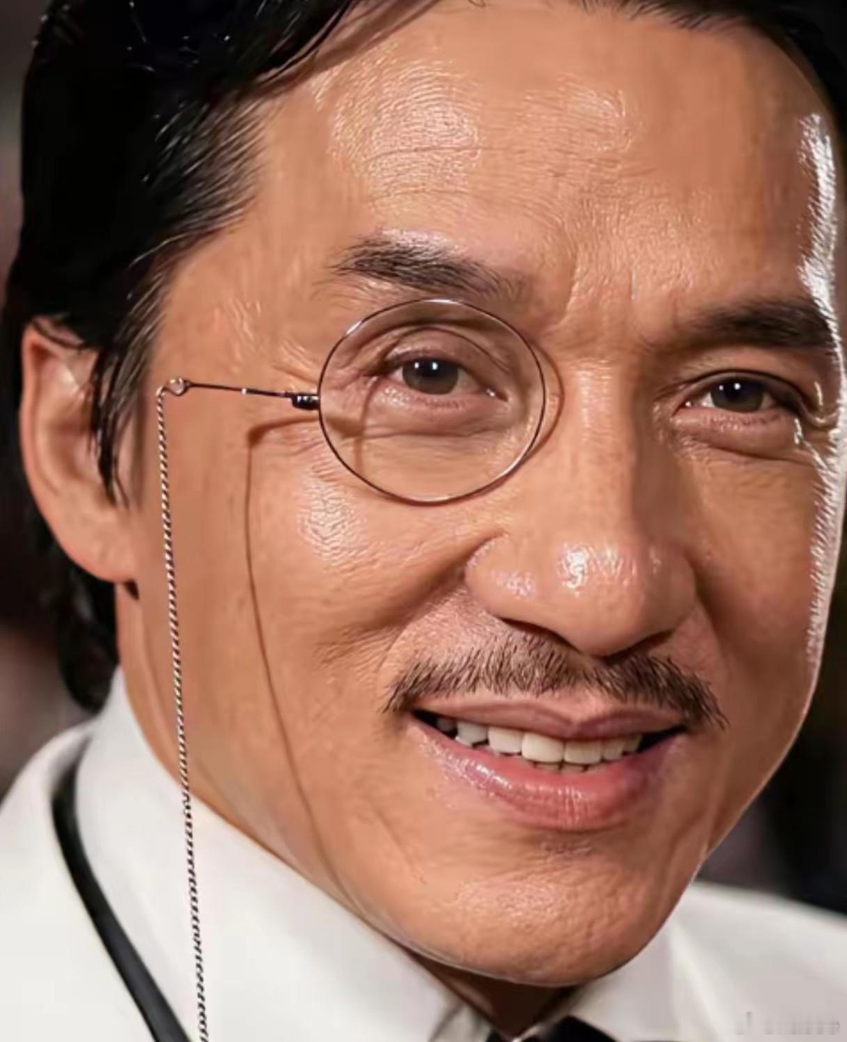 成龙这个眼镜怎么挂上去的一直是个谜。