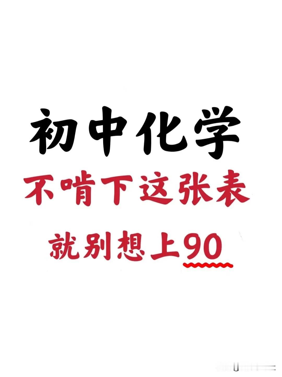 中考化学啃下这张表格，就不难