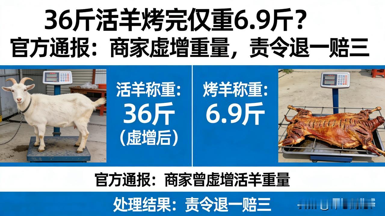重庆｜36斤活羊变“迷你烤羊”，烤完只剩6.9斤！这哪是烤全羊，简直是“烤智商”