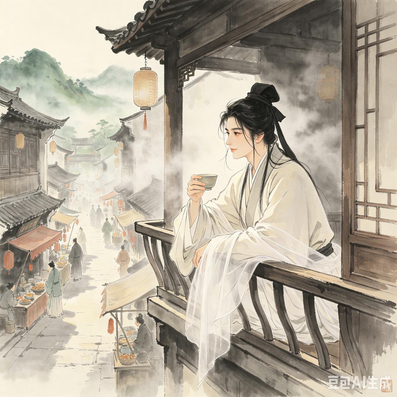 宋仁宗时，淮南商人高骥经商路过潭州，投宿于一家客栈。恰逢连日大雨，道路难行，他便