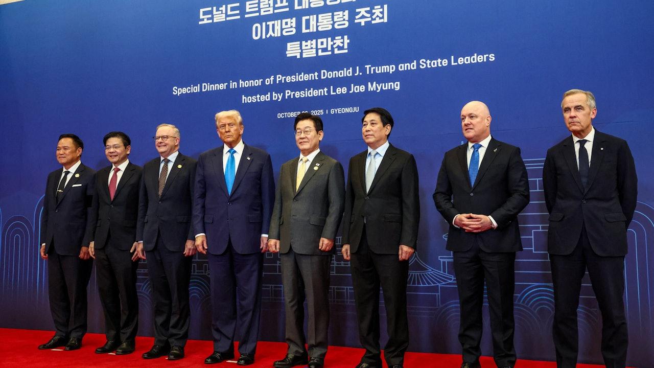 10月29日，由于特朗普不会出席APEC峰会，因此李在明今晚准备了一个特别晚宴。