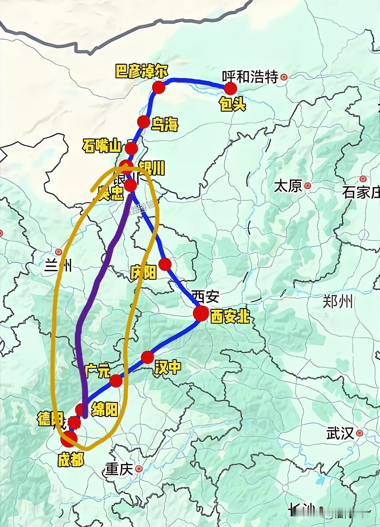 随着包头至银川高铁12月23日的投入运营，包头也有直达成都的动车啦！但是，从银川