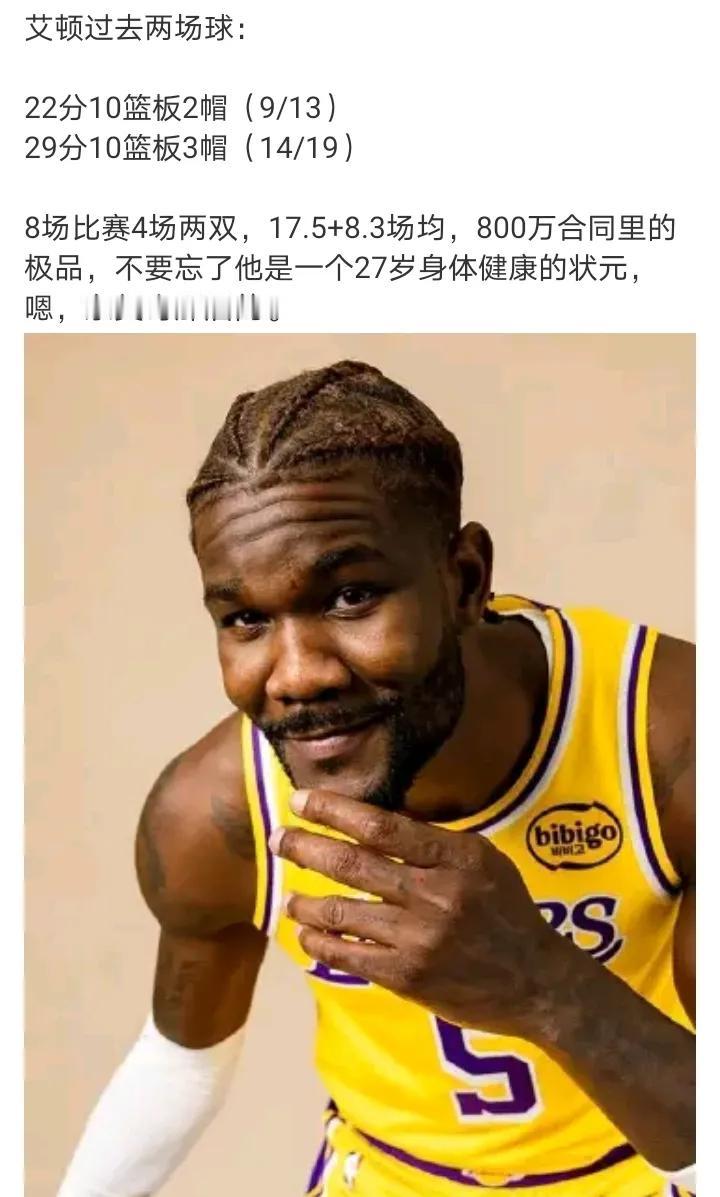 软是软点这手感搭上这尺寸确实无解艾顿怪不得是状元8场比赛4场两双，场均17