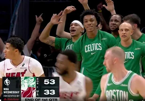 首节53分，凯尔特人宣告，王者归来！28中20，三分球15中11，2次罚球，凯