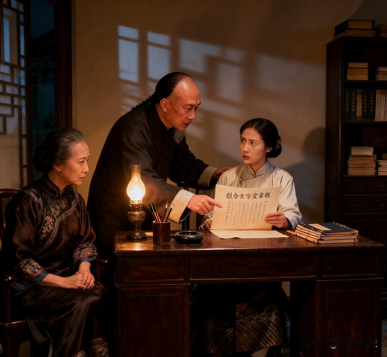 1892年，盛宣怀与妻子庄氏缠绵过后悄悄进了书房，待到大半夜也没出来。深夜时庄氏