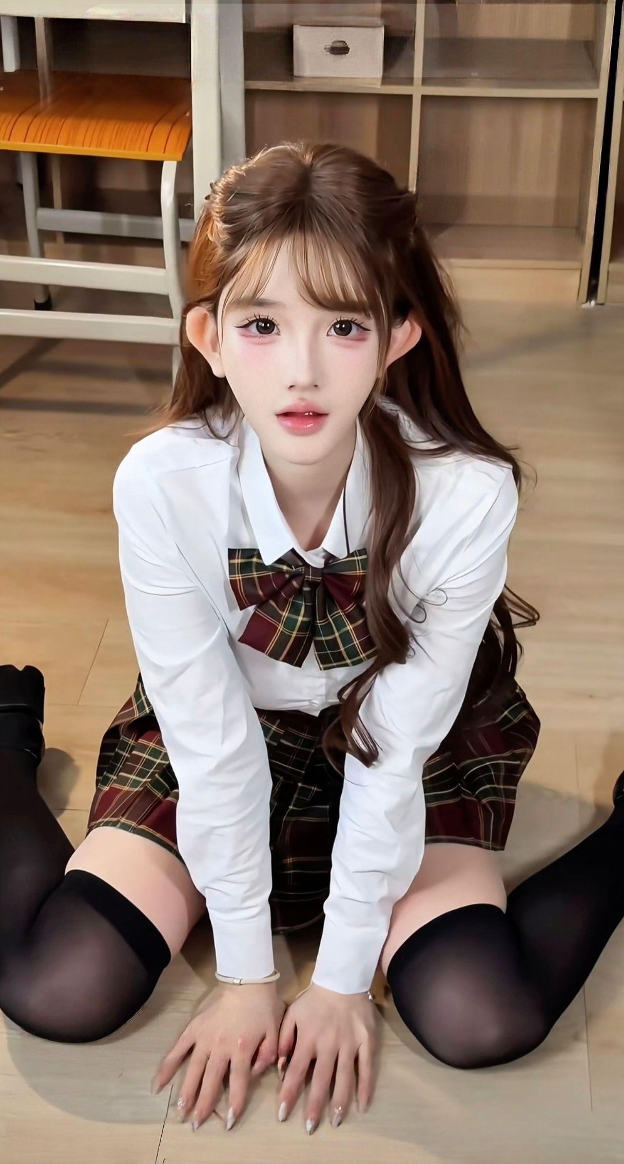 我们的青春少女风写真照有哪些美女让人过目难忘？jk校服穿搭分享