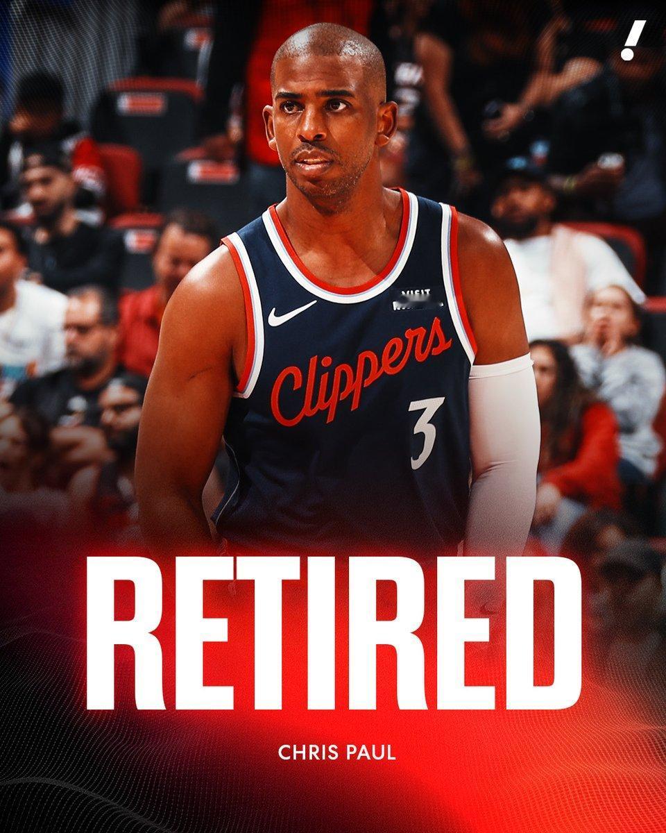 克里斯·保罗正式宣布结束自己21年的NBA生涯。就在他发布退役声明前一天，多伦