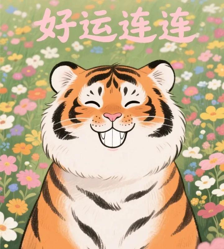 虎啊！别傻愣着了！寅虎：福气都追你八条街寅虎：还在发呆想啥呢？寅虎：这可是