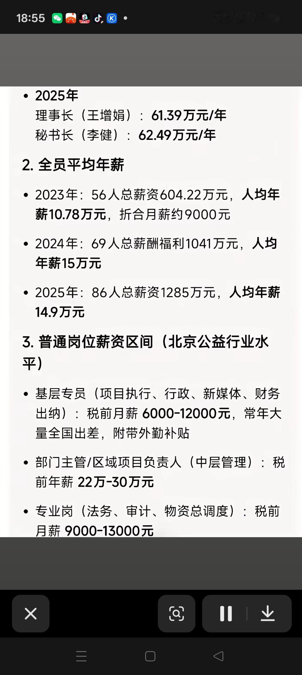 60万，慈善机构的负责人手握高额年薪，本身就脱离了公益最基础的初衷，完全违背行