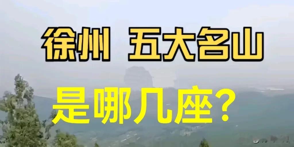 你既然是徐州人，总不该连徐州五大名山都不知道吧。按海拔和知名度结合，你说说是