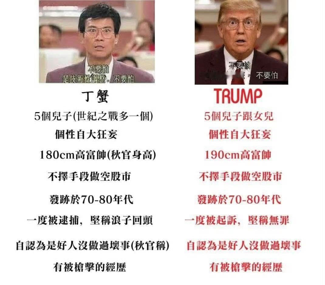 图转群，丁蟹和特朗普的区别？[笑着哭][笑着哭]​​​