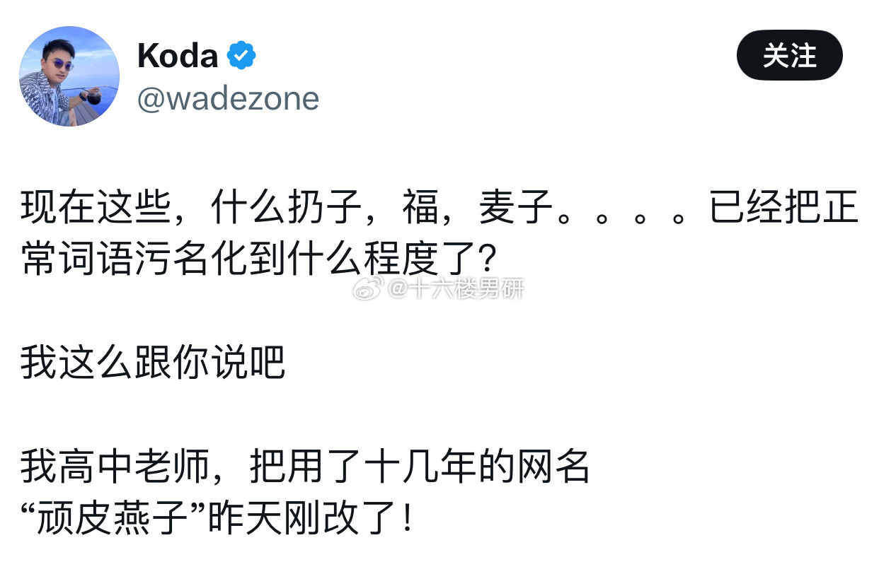 顽皮燕子现在很多正常词语都被污名化