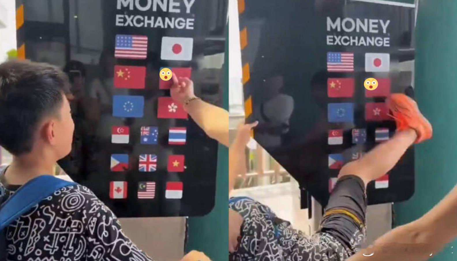 看到台标识情绪失控？中国聋哑游客在韩国换汇点抗议并踢打标识引争议近日，一段中国游