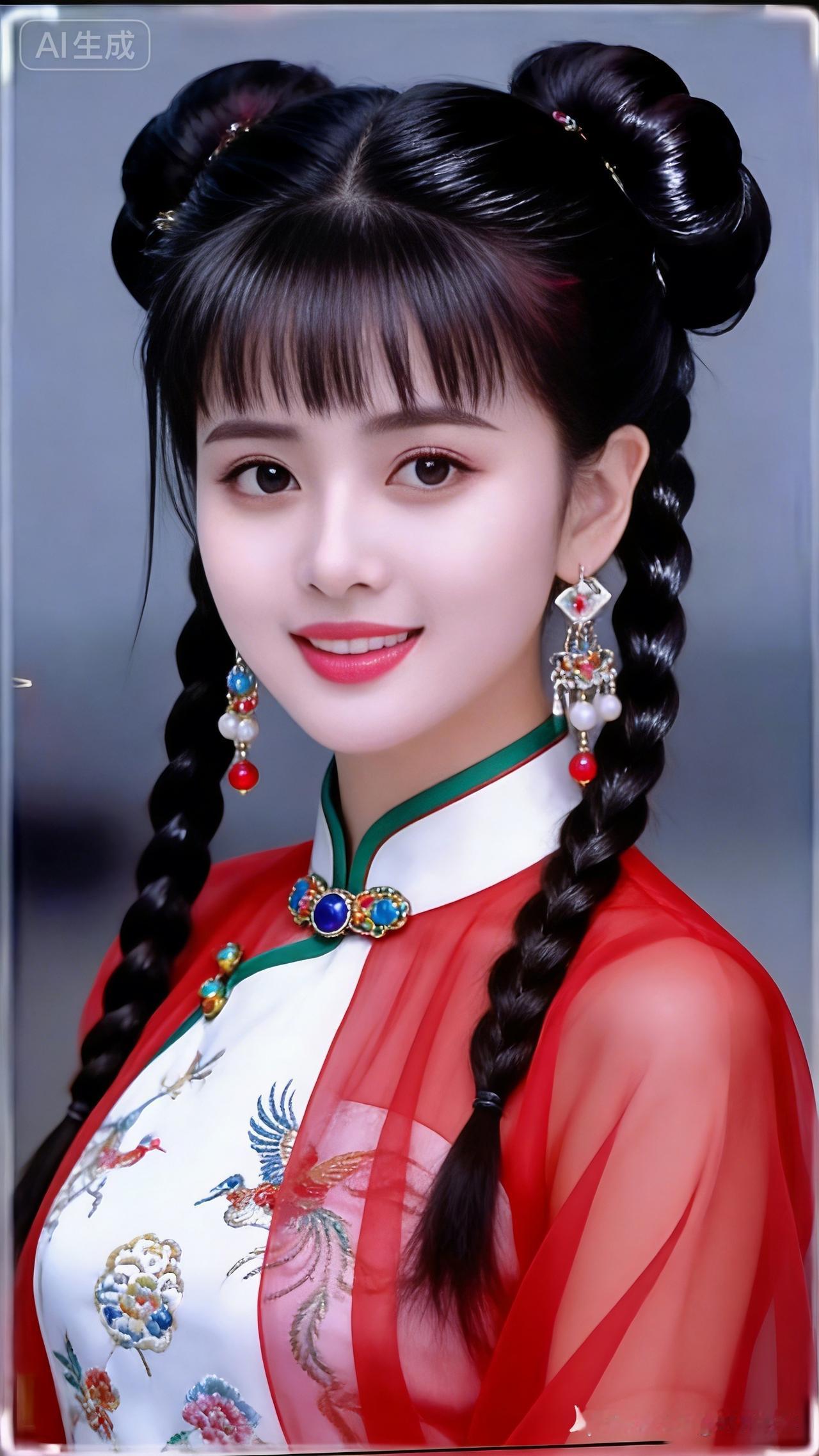 古风美女，惊艳的妆容和精致的汉服，让人仿佛穿越回古代。
