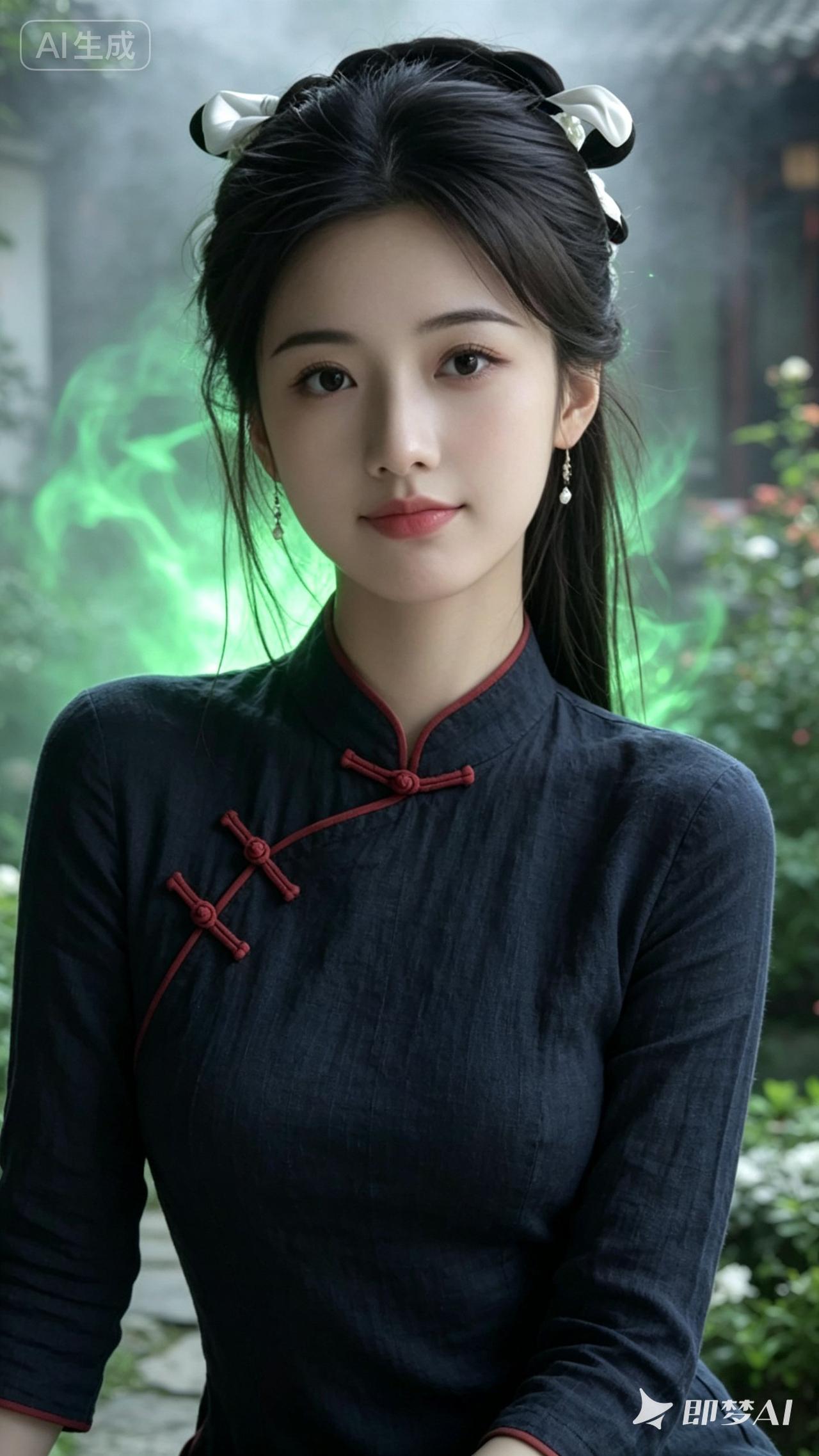 这姑娘打扮得真像古装美人！