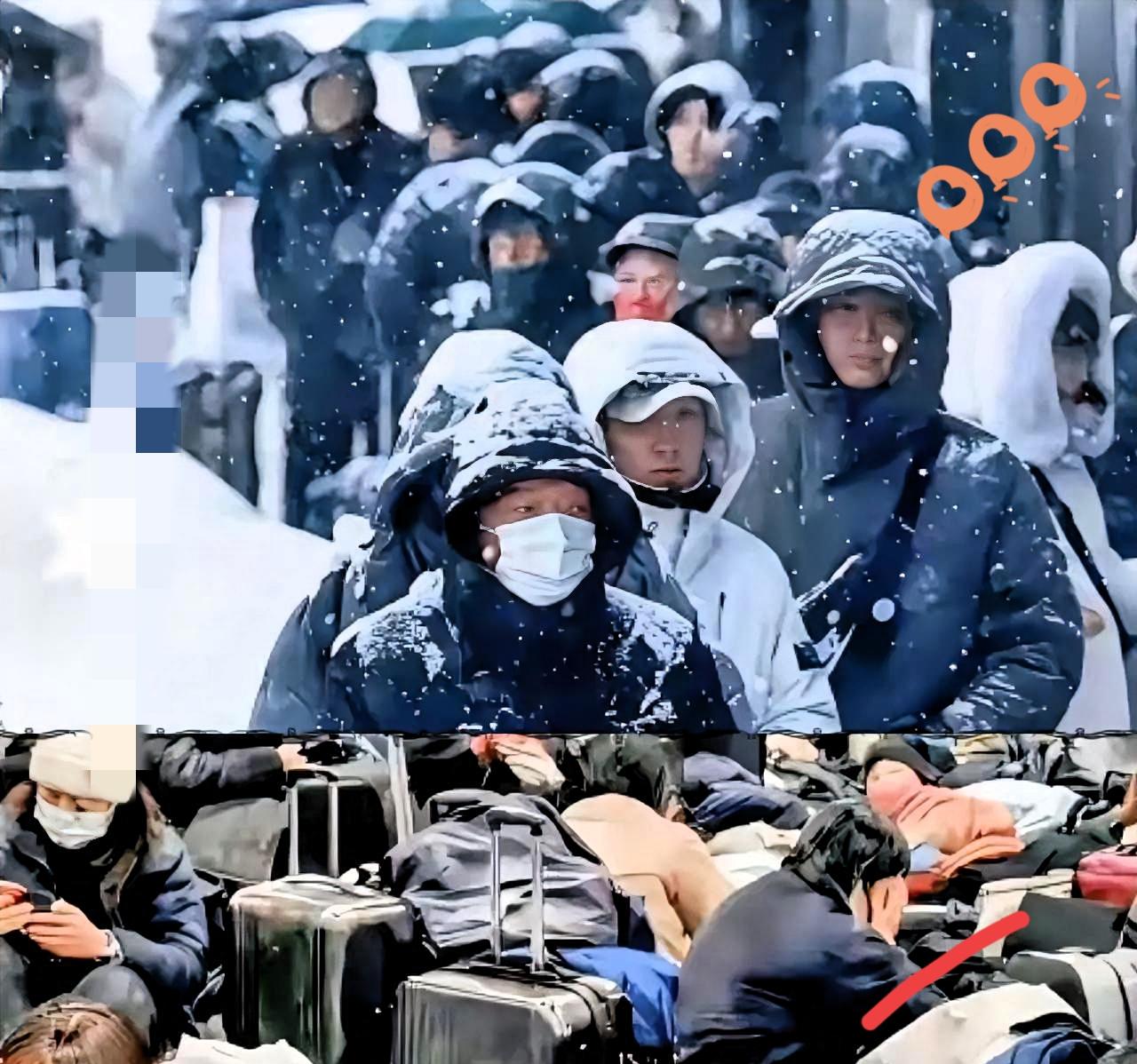 瞅瞅北海道机场这帮人，躺地上缩成一团，那叫一个听话。​我就纳闷了，这要是搁国内