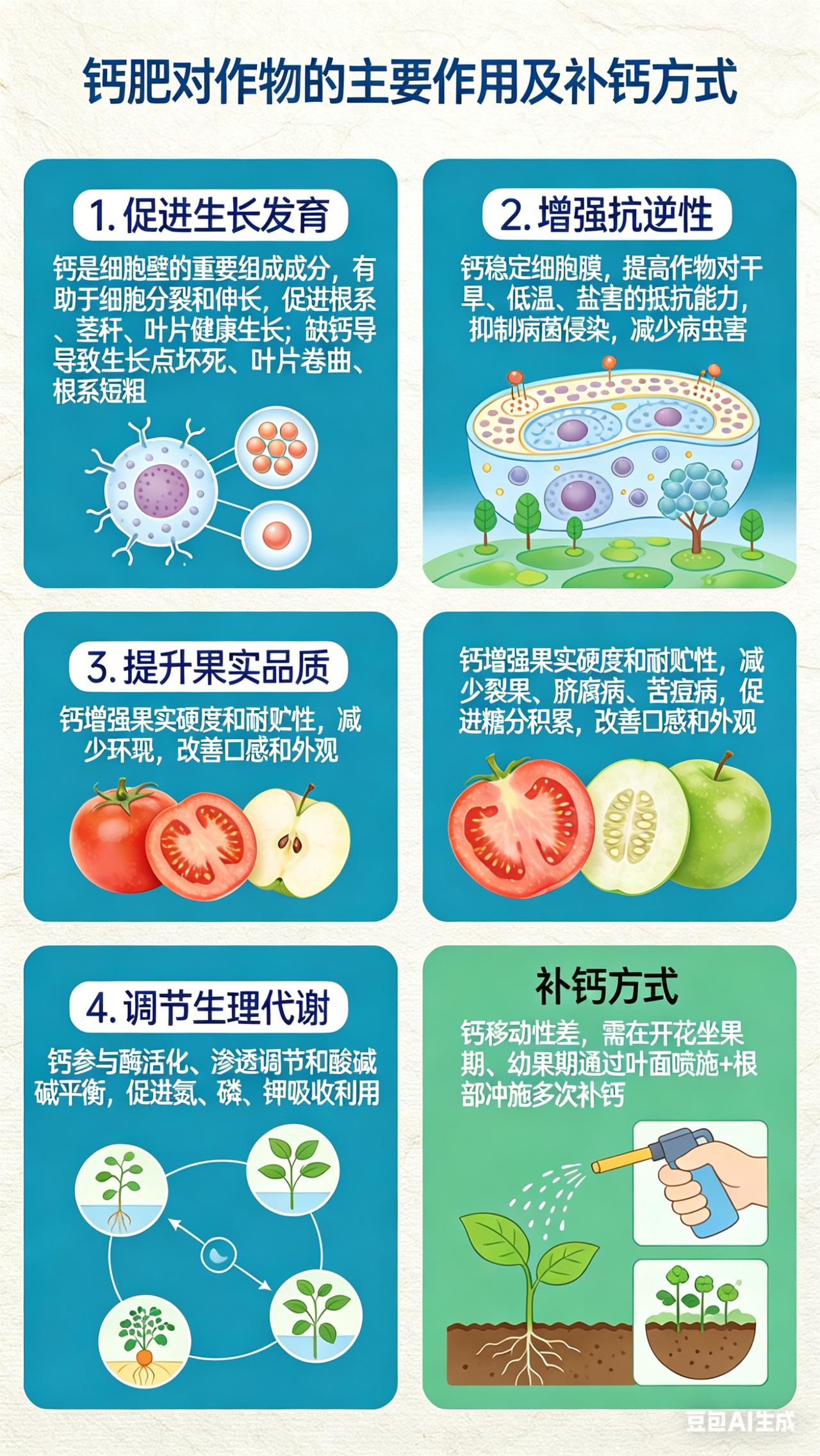 钙肥没少用，作物还是缺钙？90%的人搞错了补钙方式！番茄脐腐、白菜干心、苹果苦