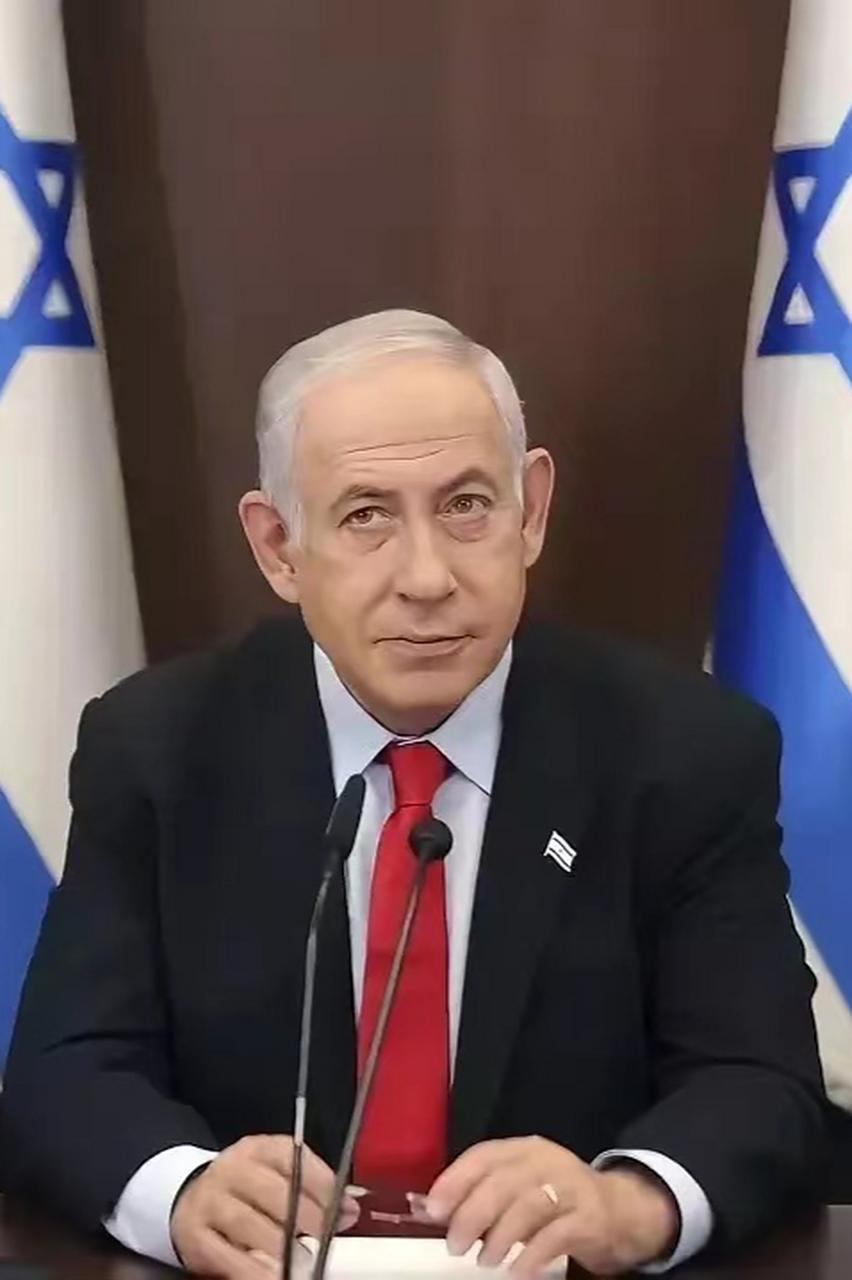 内塔尼亚胡誓言将以前所未有的武力报复可能的伊朗袭击以色列总理本杰明·内塔尼亚胡