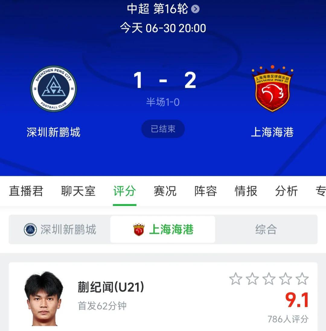 上海海港2-1击败深圳新鹏城，四个你不得不承认的事情:1、为什么19岁的李新翔