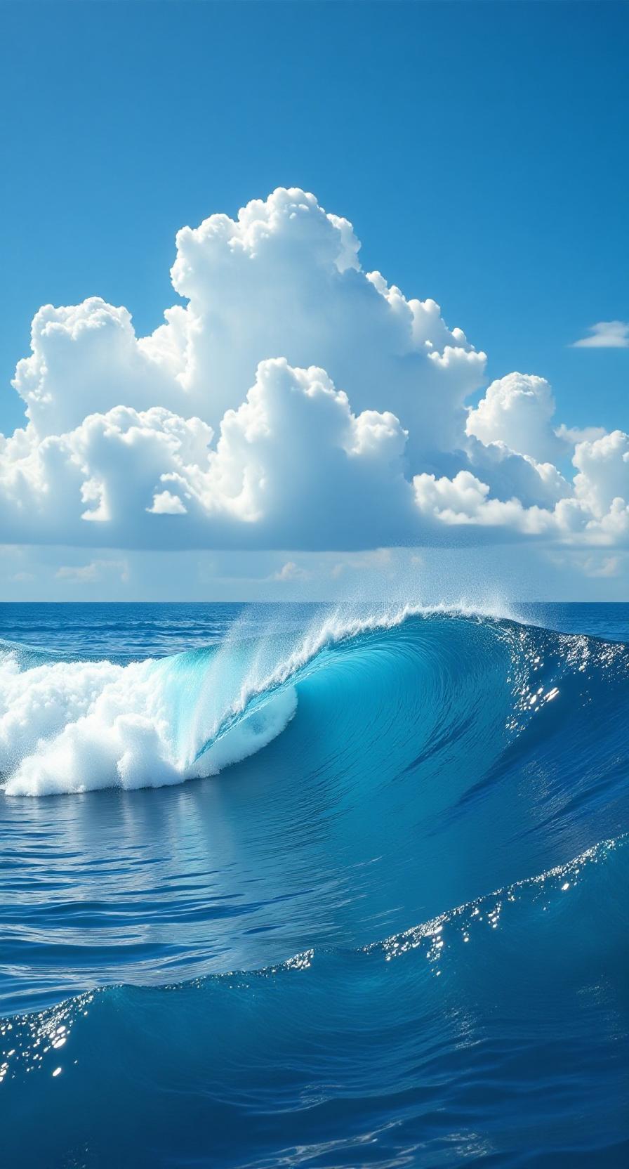 上联：浅浅深深河中水，有请下联碧波悠悠天际云。