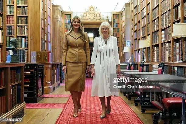 英国王室美国🇬🇧🇺🇸9月18日，卡米拉王后和美国第一夫人梅拉尼娅·特朗