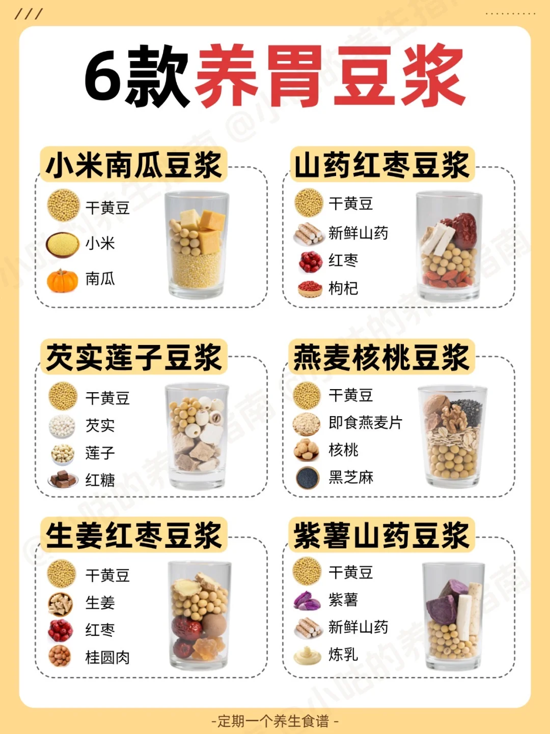 6款养胃豆浆❗️脾胃虚必看‼️