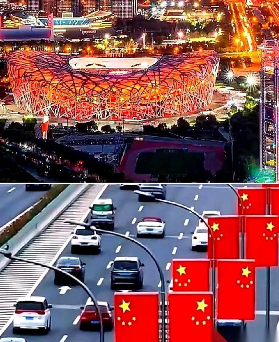 .一觉醒来，北京就不是北京了！而是铺了23万面红旗的长安街。别问，问就是咱家