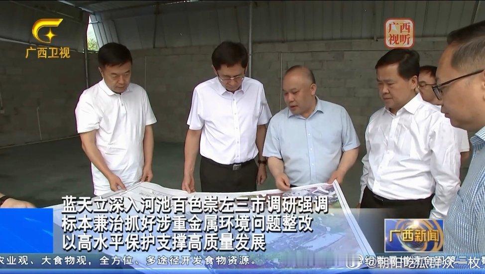 5月10日至11日，自治区主席蓝天立深入河池、百色、崇左三市调研，督导检查生态环