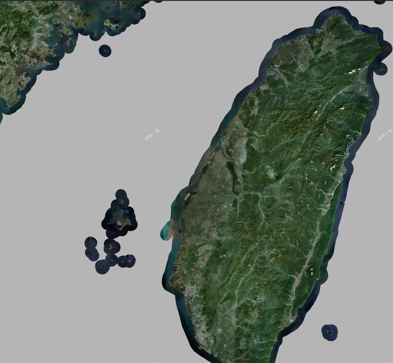 今天吉林一号的地图在抖音上火了。晚上回来研究了一下，发现真的挺清楚的。台湾省旁
