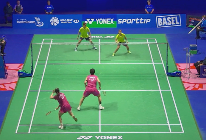 #程星张驰2比0希达亚图拉费利沙#2026年瑞士羽毛球公开赛混双，程星/张驰21