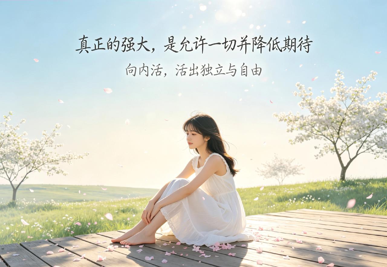 真正的强大，不是掌控一切，而是允许一切，并降低期待。把别人在我们心中的分量，一