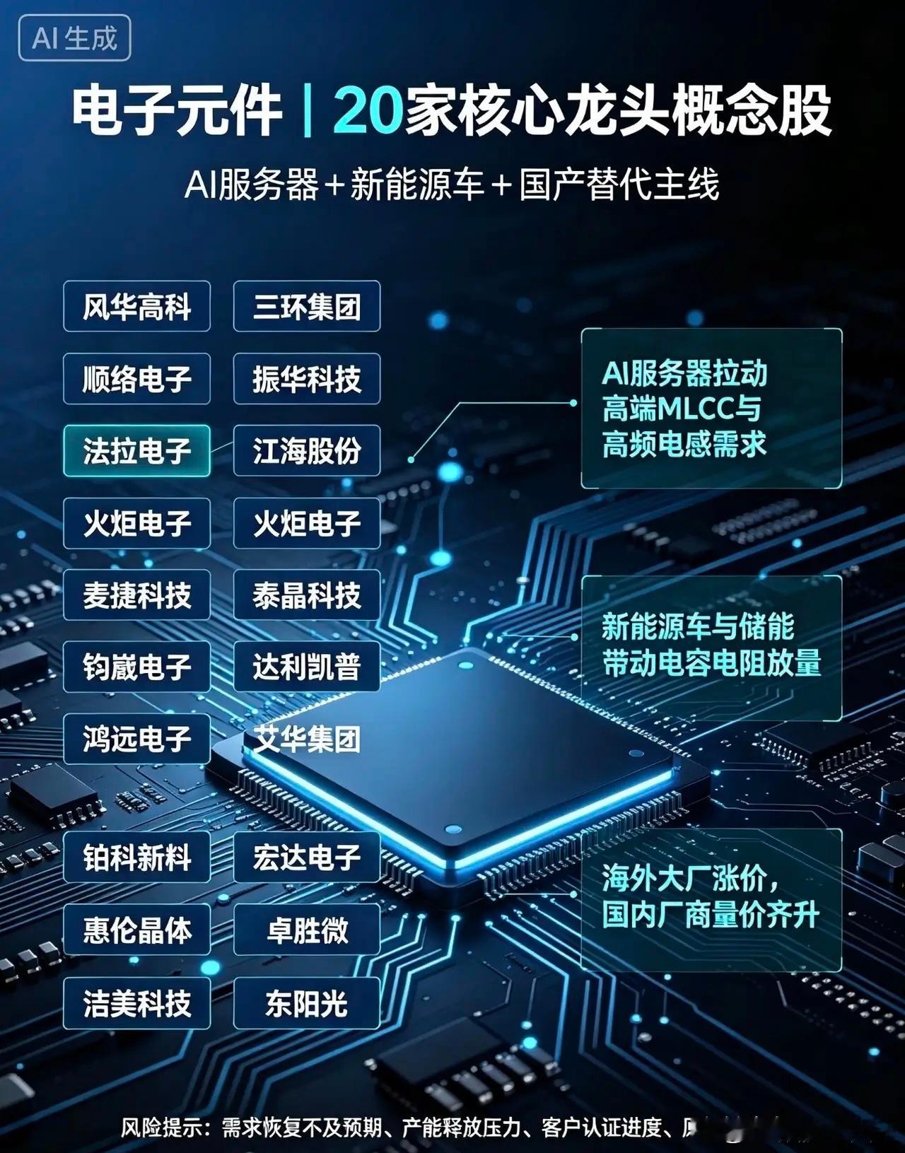 电子元件｜20家核心龙头公司梳理：1.风华高科｜阻容感全品类平台龙头国内MLC