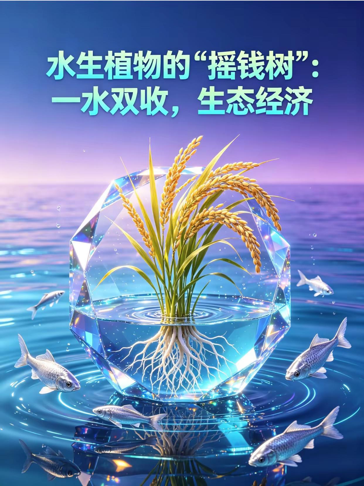 水生植物的“摇钱树”：一水双收，生态经济。水生植物鸡头米芡实