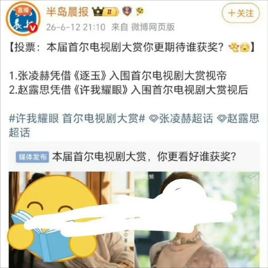 首尔电视剧大赏官方辟谣不是入围提名只是报名so前阵子吹的是假的喽