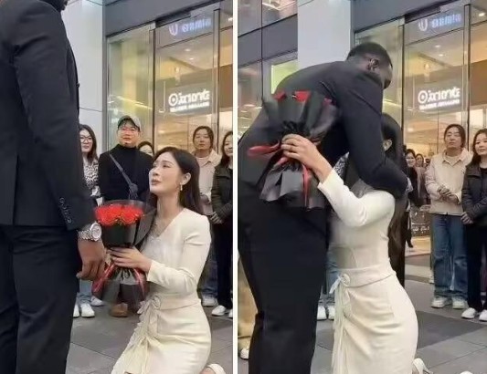 这是真的吗，当街给黑人下跪？