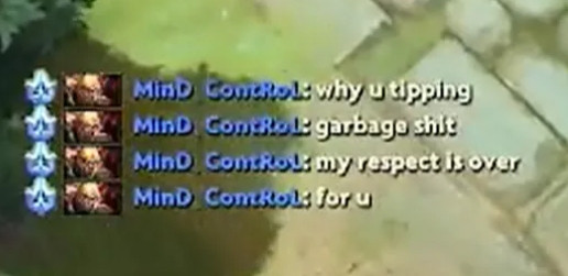 在未来运动会的赛场上发生了不愉快的一幕，TI7冠军MC遭TI3冠军布狗打赏后愤然