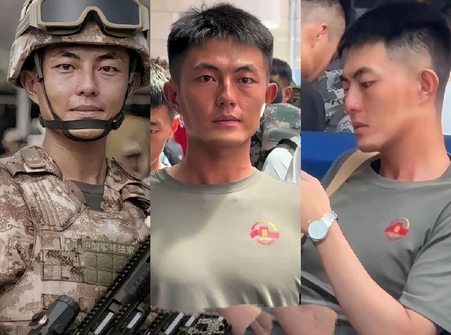 脸上的晒印是印在脸上的军功章近日有网友在车站偶遇了参加了“九三阅兵”的战士们，