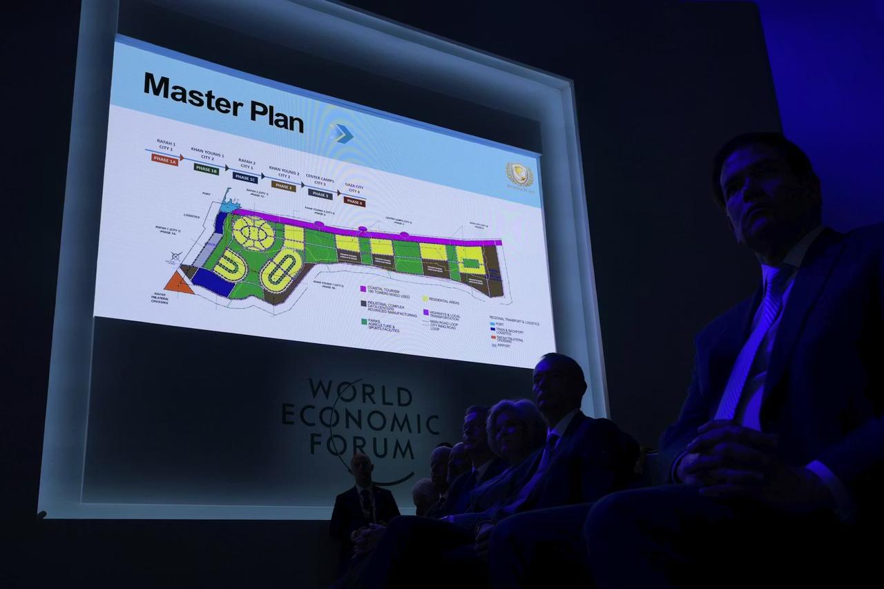 川普女婿库什纳畅想的新加沙总体规划。示意图显示，加沙被分成一块又一块的不同的