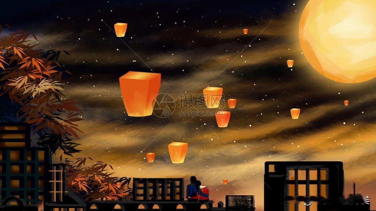 前两天阴历十五，月亮特别圆！晚上我睡不着，本想到楼顶晒晒月光浴，居然看到暧昧的