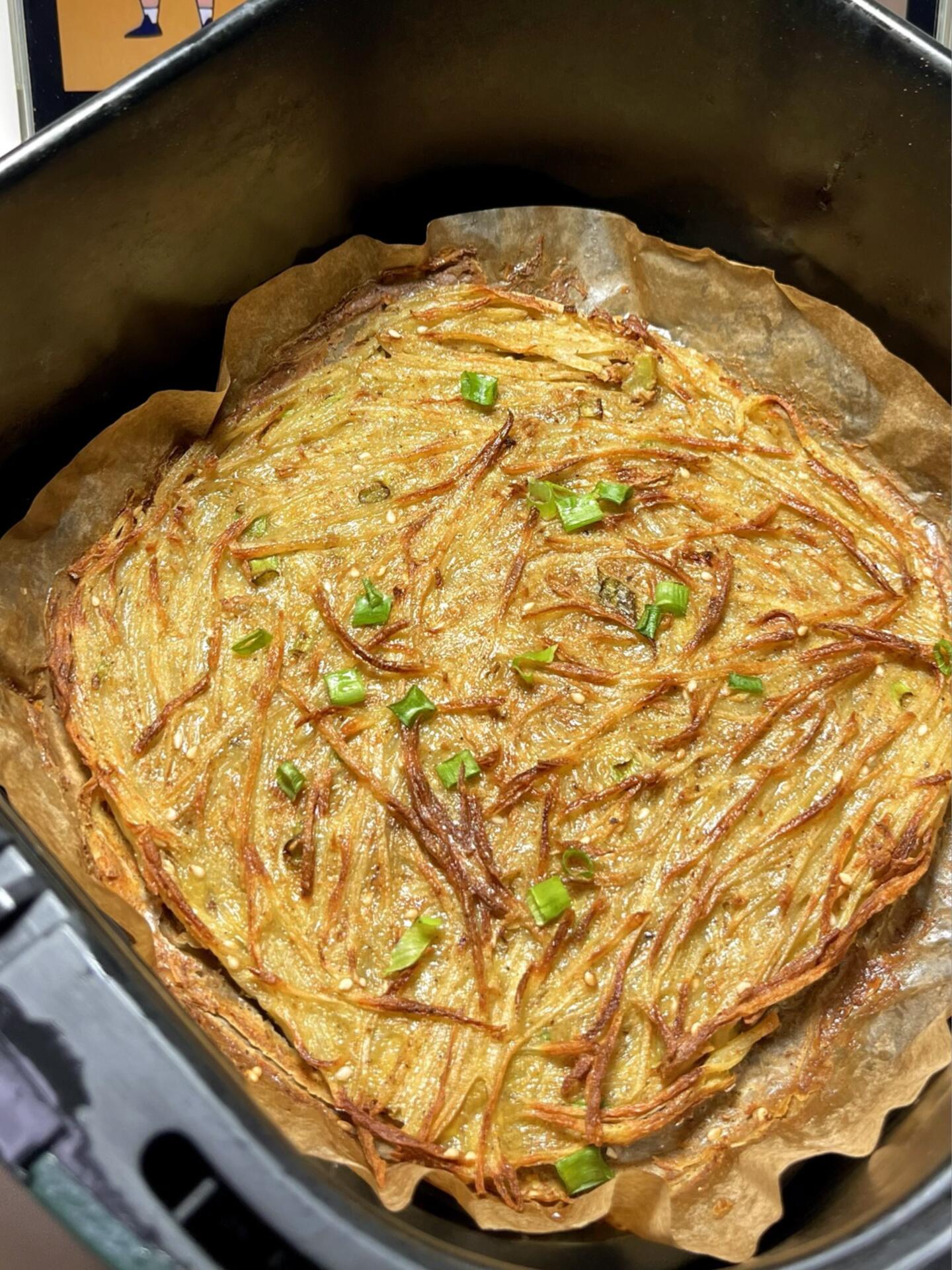 空气炸锅封神❗️外脆里糯土豆煎饼，土豆脑袋冲疯了有空气炸锅的宝子们，听我的！全