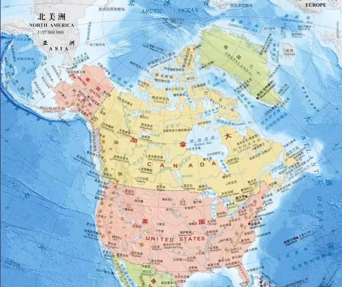 总觉得加拿大998万平方公里的国土面积有点虚。地图上看着跟咱们国家大小差不多，