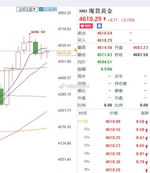 黄金现在继续在4610空。现货黄金个人住房贷款期限不超40年​​​
