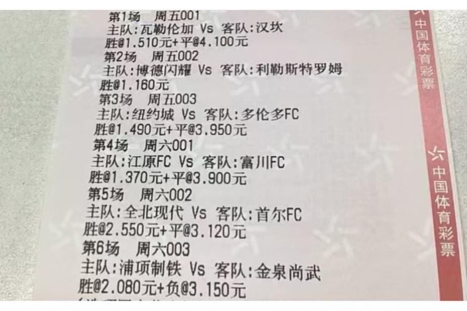 评论区的大神看过来，如果下面这张彩票是“6串1”的彩票，最少的投注金额是多少？