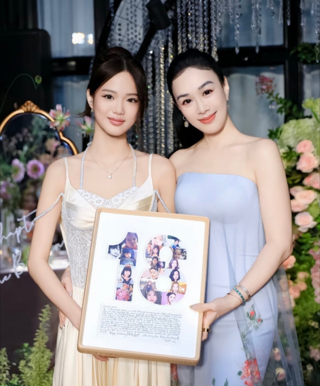钟丽缇为二女儿张思捷举办18岁生日宴，一家人盛装亮相氛围感拉满！精心准备珠宝王冠